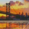 Philadelphia Benjamin Franklin Bridge diamond painting