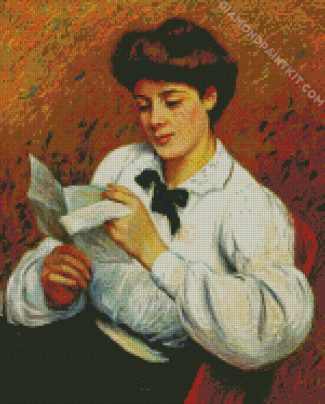 Reading The Letter Art diamond painting