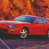 Red Classic Toyota Supra diamond painting