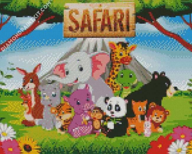 Safari Animals diamond painting