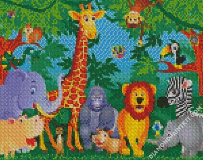 Safari Animals Zoo diamond painting