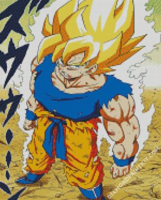 Saiyan Dragon Ball Z diamond painting