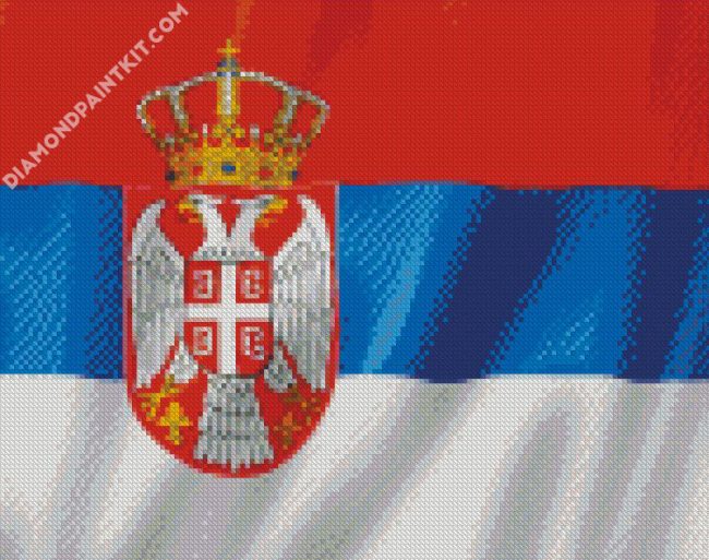 Serbia State Flag diamond painting