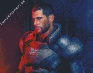 Shepard Mass Effect diamond painting