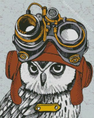 Steampunk Owl Art diamond painting