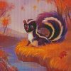 Striped Skunk diamond painting