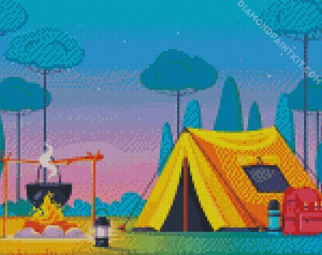 Summer Camp Tent diamond painting