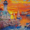 Sunset At Port diamond painting