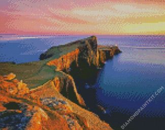 Sunset At Shetland Islands diamond painting