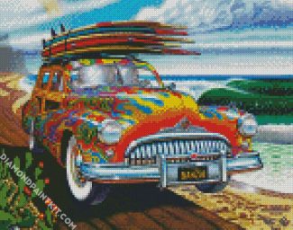 Surfboards On Car diamond painting