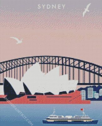 Sydney City Poster diamond painting