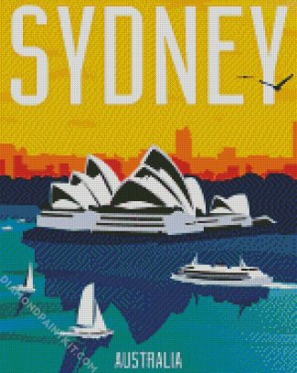 Sydney Opera House Poster diamond painting