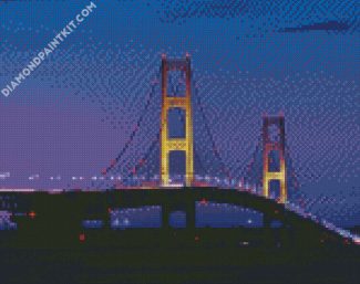 The Mackinac Bridge Scaled diamond painting