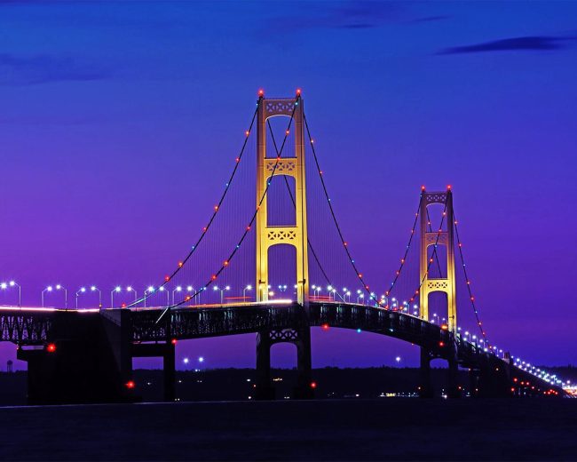 The Mackinac Bridge diamond painting