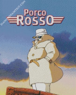 The Pilot Porco Rosso diamond painting