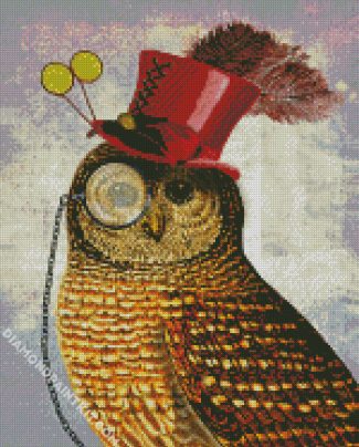 The Steampunk owl diamond painting