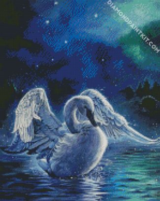 The White Swan diamond painting