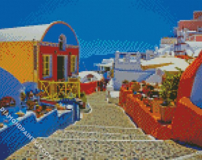 Thira City Streets diamond painting