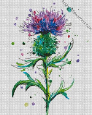 Thistle Plant Art diamond painting