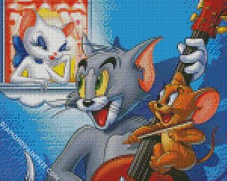 Tom And Jerry In Love diamond painting