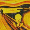 Tweety Bird The Scream diamond painting