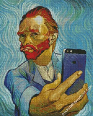 Van Gogh Selfie diamond painting