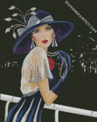 Vintage Deco Lady diamond painting