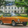 Yellow Vintage Skoda diamond painting