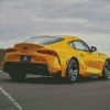 Yellow Toyota Supra Car diamond painting