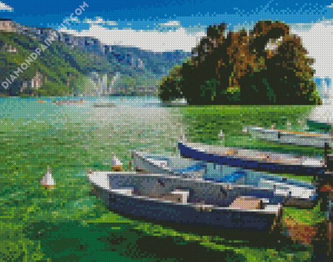 Annecy Lake diamond painting