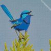 Blue Wren diamond painting