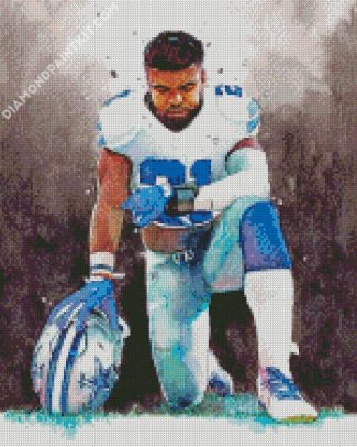 Ezekiel Elliott NFL diamond painting