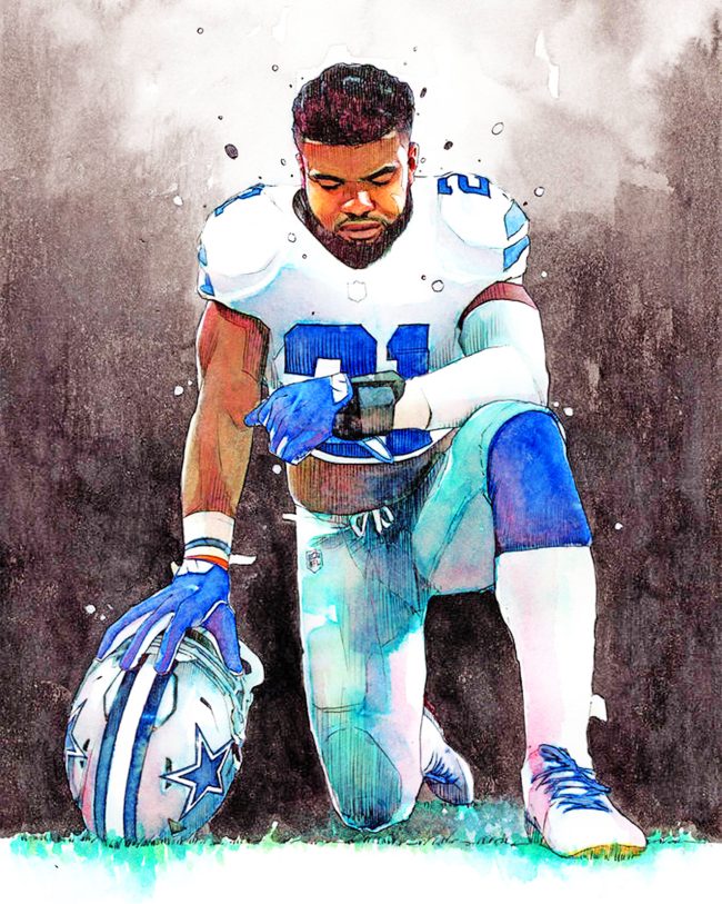 Ezekiel Elliott NFL diamond painting