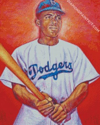 Jackie Robinson Dodgers diamond painting