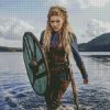 Lagertha Viking Shield diamond painting