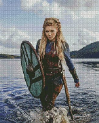 Lagertha Viking Shield diamond painting