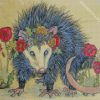 Opossum With Flowers diamond painting