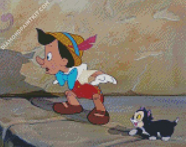 Pinocchio And Figaro diamond painting