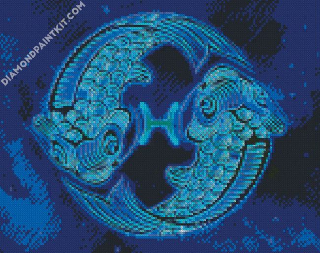 Pisces Sign diamond painting