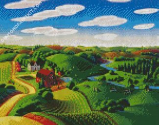 Plantation Farm Scene diamond painting