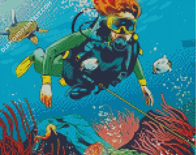 Scuba Diver diamond painting