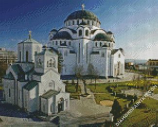 Temple Of Saint Sava Serbia diamond painting