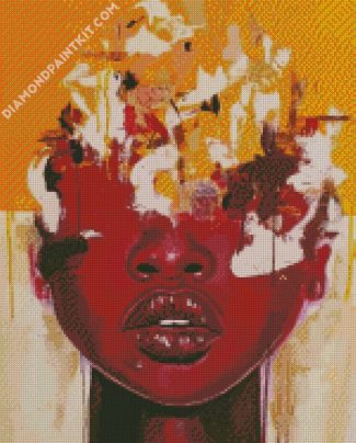 Abstract African Woman diamond painting