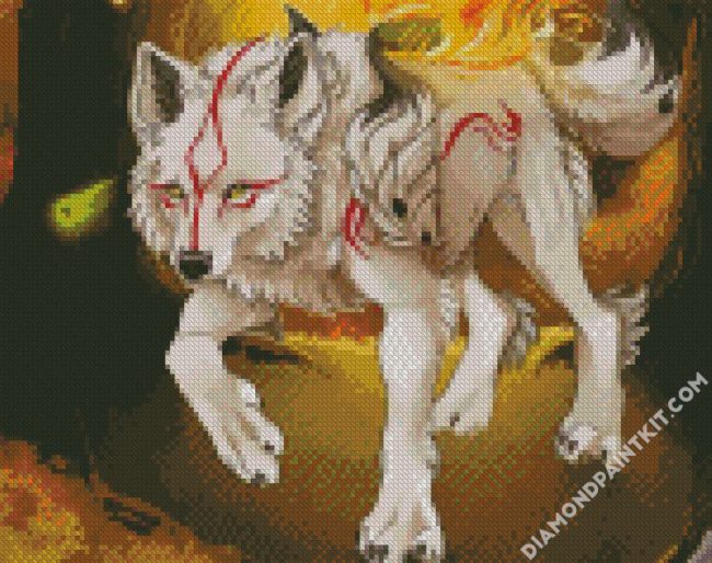 Aesthetic Okami Dog Art diamond painting