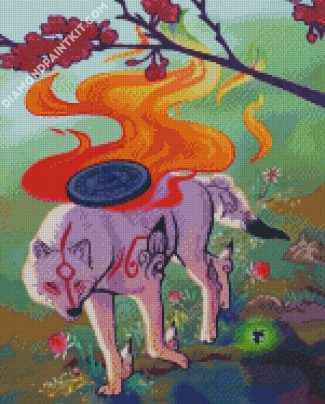 Aesthetic Okami diamond painting