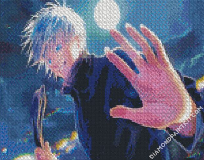 Aesthetic Satoru Gojo Jujutsu Kaisen diamond painting