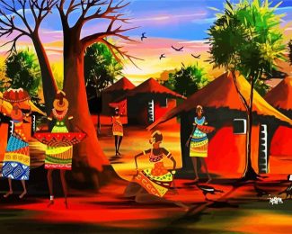 African Camp diamond painting