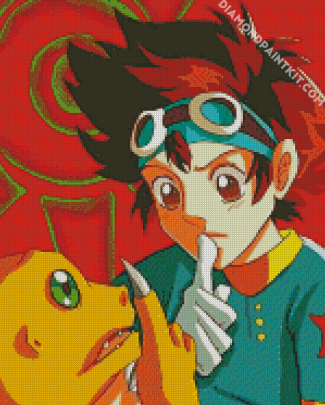 Agumon And Tai Kamiya diamond painting