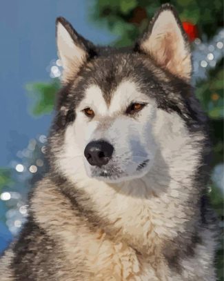 Alaskan Malamute diamond painting