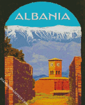 Albania Poster diamond painting